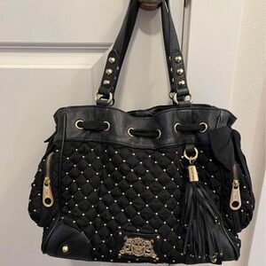 Authentic Juicy couture quilted black handbag
